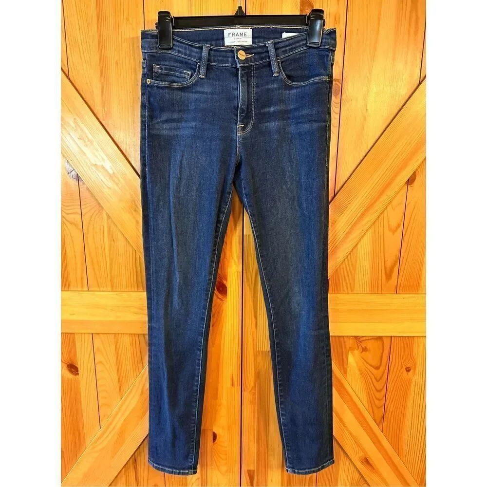 Frame Skinny Jeans Women’s 28 Le Skinny De Jeanne Dark Wash (4081) Read